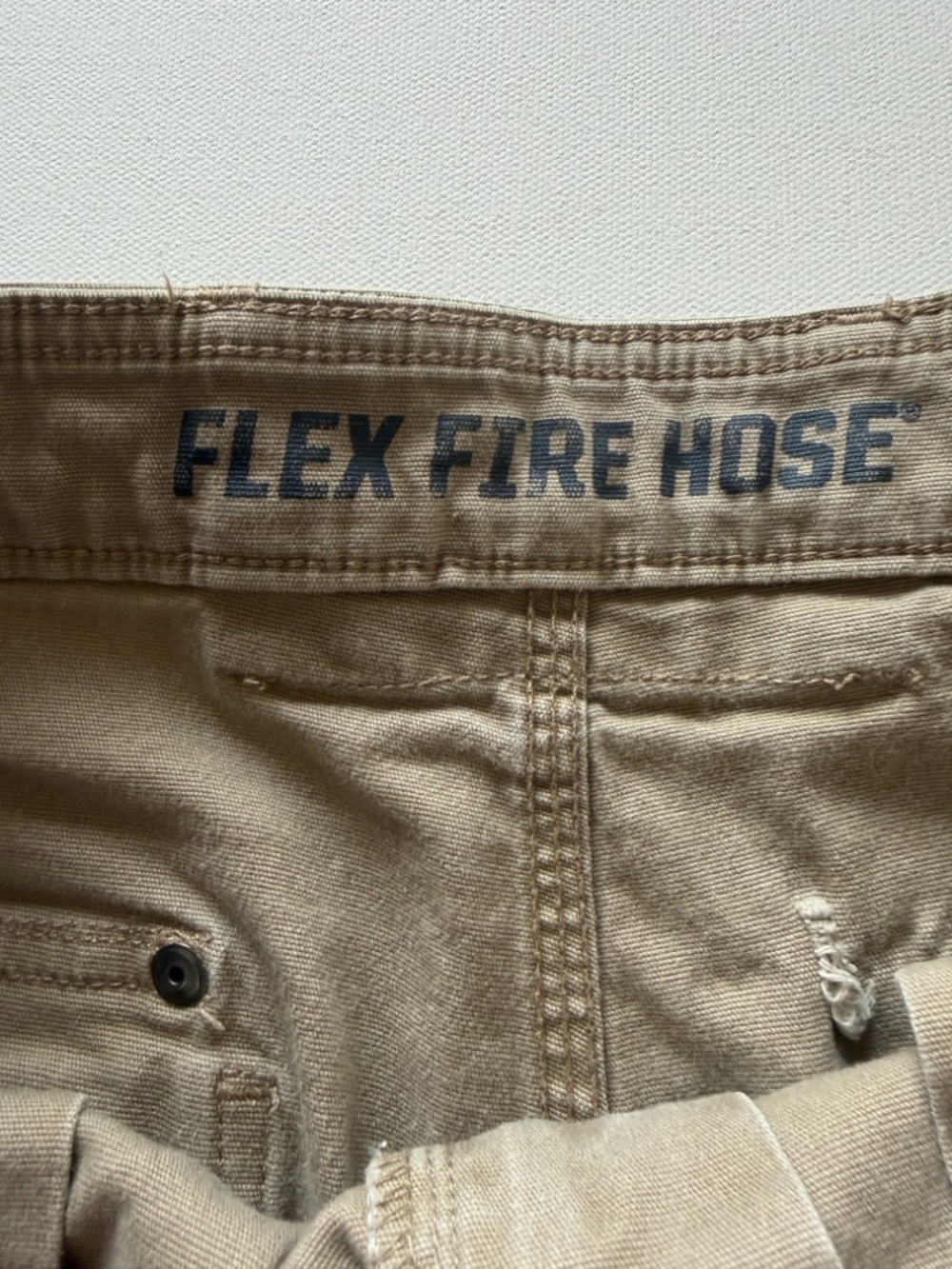 EUC Duluth Trading Cargo Fire Hose Pants Mens 36x34 Khaki Heavy Canvas (KB5) - Picture 6 of 8